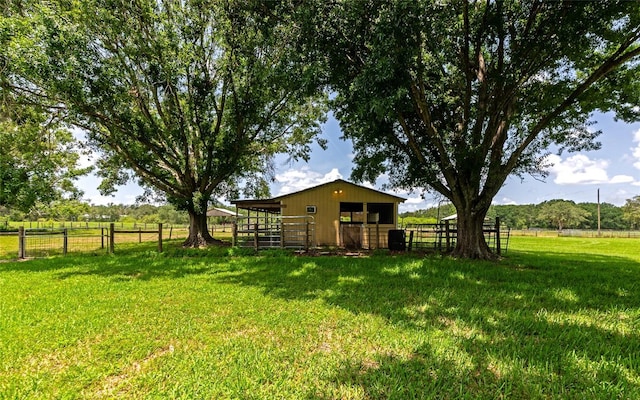 26147 L And J Rd, Myakka City, FL 34251 - view of yard with an exterior structure, an outdoor structure, and a rural view