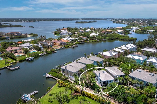 3959 Somerset Dr Unit 5, Sarasota, FL 34242 - aerial perspective of suburban area featuring a large body of water