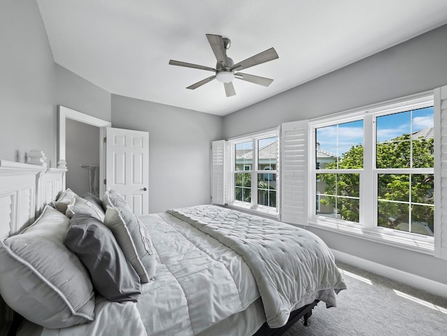 3959 Somerset Dr, Sarasota, FL 34242 - bedroom featuring carpet floors and ceiling fan