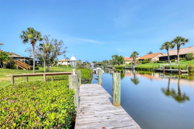 175 Inlets Blvd Unit 175, Nokomis, FL 34275 - dock area featuring a water view and a residential view