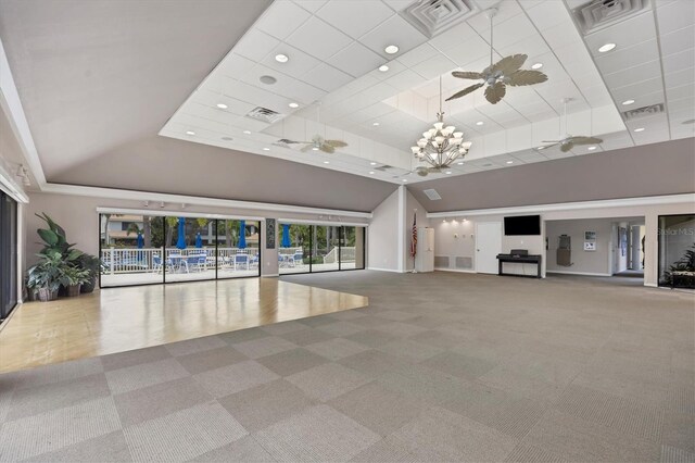 175 Inlets Blvd Unit 175, Nokomis, FL 34275 - common area with recessed lighting, a towering ceiling, and a drop ceiling