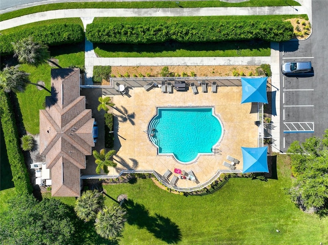 5419 Lakehurst Ct, Palmetto, FL 34221 - aerial view of a pool