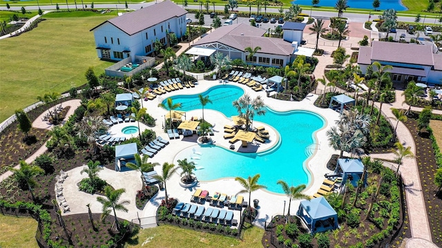 17817 Pastureland Ave, Lakewood Ranch, FL 34211 - drone / aerial view of a pool