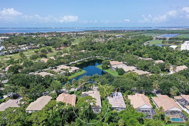 5839 Los Verdes Ct, Bradenton, FL 34210 - aerial view of residential area with a large body of water