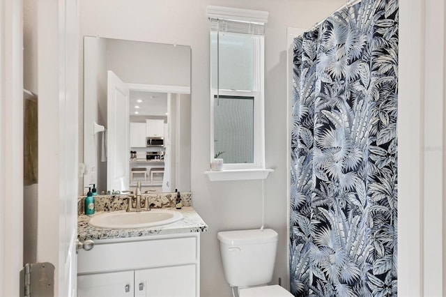 12564 Night View Dr, Sarasota, FL 34238 - bathroom featuring vanity and curtained shower