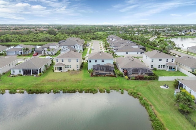 12564 Night View Dr, Sarasota, FL 34238 - aerial perspective of suburban area with a nearby body of water