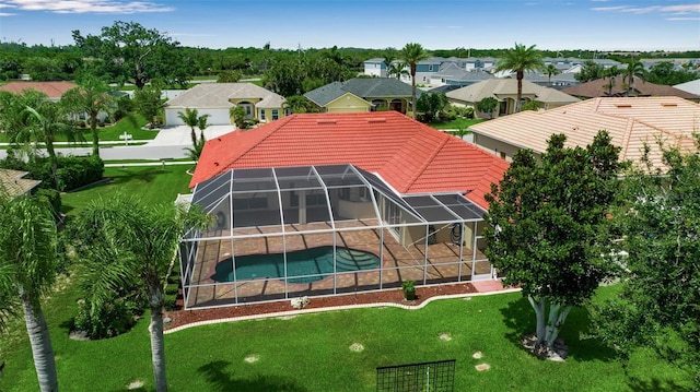 2148 Date Palm Way, Venice, FL 34292 - aerial perspective of suburban area featuring a pool area