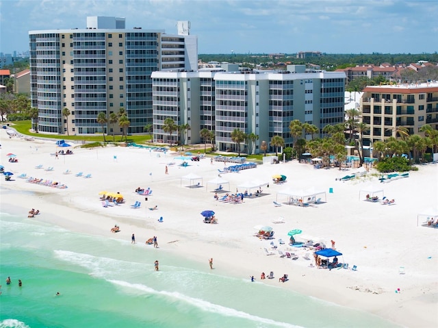 6312 Midnight Pass Rd Unit 102S, Sarasota, FL 34242 - view of apartment building / complex with view of water and beach