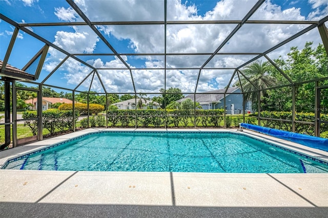1144 Hoover St, Nokomis, FL 34275 - view of swimming pool with a covered pool, a lanai, and a patio area