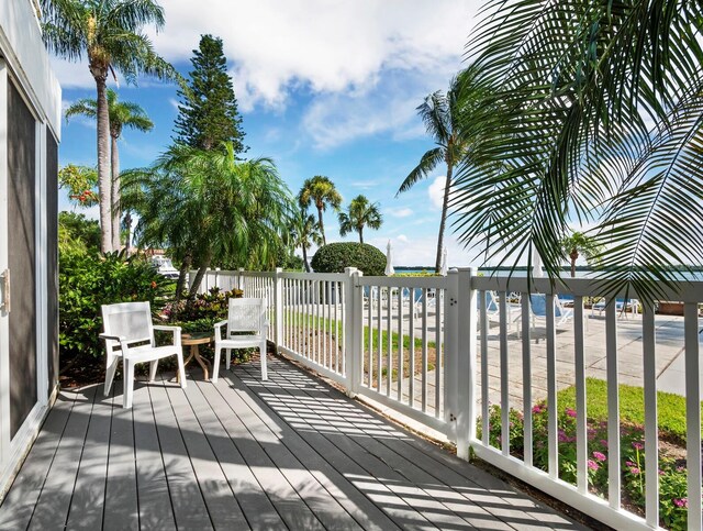615 Dream Island Pl Unit 105, Longboat Key, FL 34228 - view of wooden terrace