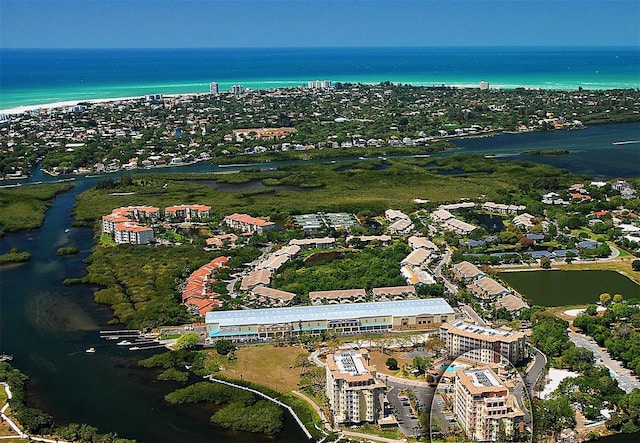 1921 Monte Carlo Dr Unit 302, Sarasota, FL 34231 - aerial view of property's location featuring a nearby body of water and apartment complex