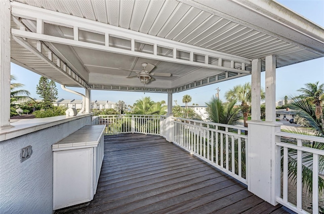 160 Coolidge Dr, Sarasota, FL 34236 - deck with ceiling fan