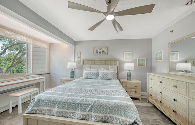 1740 Alderman St Unit 7, Sarasota, FL 34236 - bedroom with wood finished floors and a ceiling fan