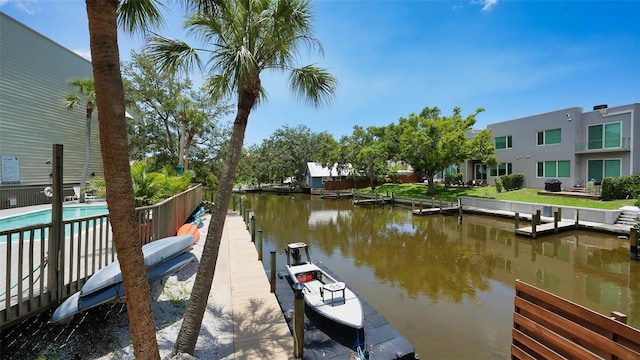 1740 Alderman St Unit 7, Sarasota, FL 34236 - dock area featuring a water view