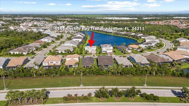 3344 Anchor Bay Trl, Bradenton, FL 34211 - aerial view of property's location with nearby suburban area and a nearby body of water