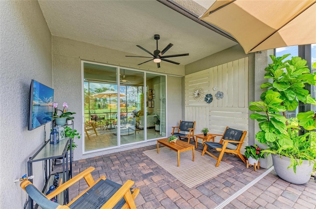 11685 Great Brook Ln, Parrish, FL 34219 - view of patio / terrace featuring ceiling fan
