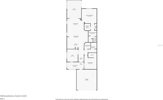 11685 Great Brook Ln, Parrish, FL 34219 - view of floor plan / room layout