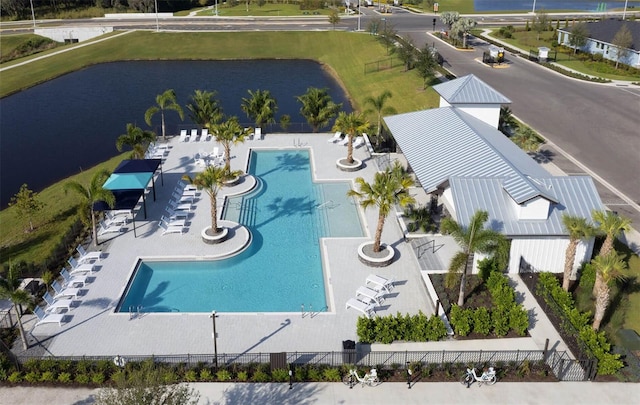 11685 Great Brook Ln, Parrish, FL 34219 - community pool with a water view and a patio area