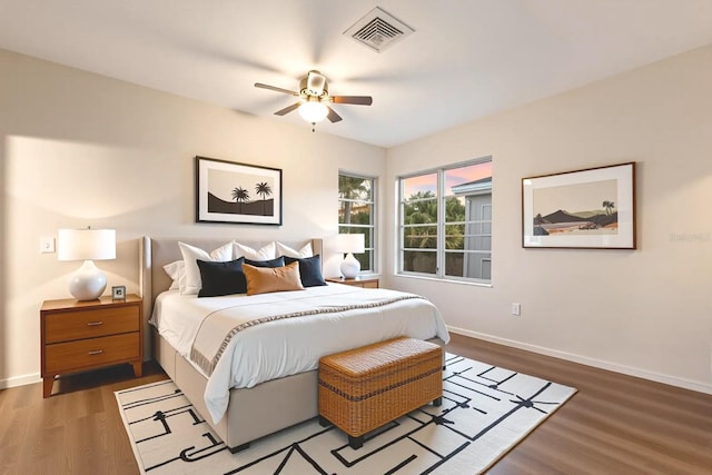 4232 Pandora Rd, Venice, FL 34293 - bedroom featuring wood finished floors and ceiling fan
