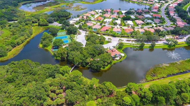 8183 Nice Way, Sarasota, FL 34238 - aerial overview of property's location featuring a nearby body of water