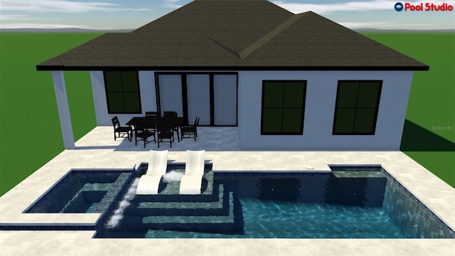 138 Toscavilla Blvd, Nokomis, FL 34275 - rear view of property with an in-ground hot tub, a patio area, and an outdoor pool
