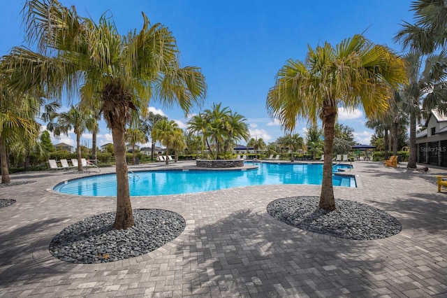 8985 Royal River Cir, Parrish, FL 34219 - community pool featuring a patio