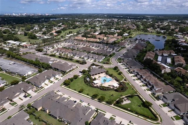 3681 Divot Ln, Sarasota, FL 34232 - aerial view of property and surrounding area with a nearby body of water and nearby suburban area