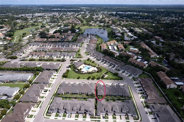 3681 Divot Ln, Sarasota, FL 34232 - aerial overview of property's location with nearby suburban area and a nearby body of water