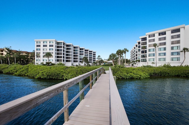 8735 Midnight Pass Rd Unit 602B, Sarasota, FL 34242 - dock area with a water view