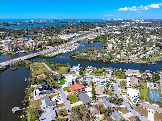 2119-2125 Montclair Dr Unit 2119 & 2125, Sarasota, FL 34231 - aerial view of property and surrounding area featuring a nearby body of water and nearby suburban area