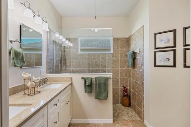 5333 Tide Point Way, Bradenton, FL 34208 - bathroom with double vanity and a walk in shower