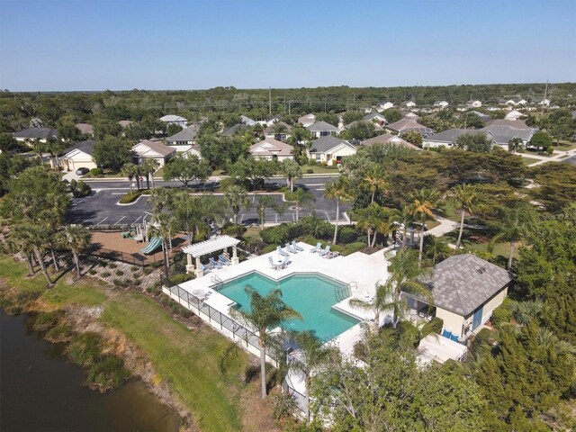 5333 Tide Point Way, Bradenton, FL 34208 - aerial view of property's location with a pool area and nearby suburban area