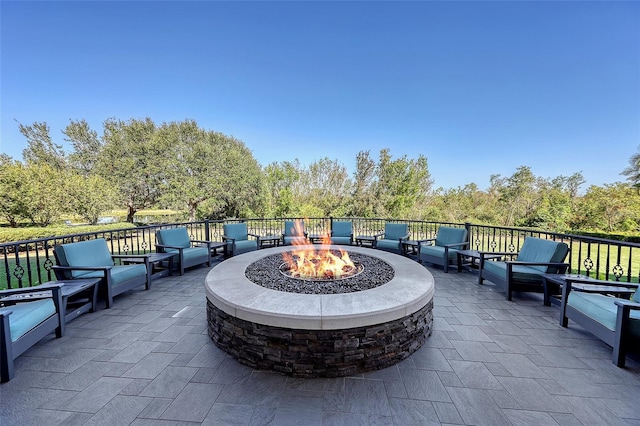 7717 US Open Loop, Lakewood Ranch, FL 34202 - view of patio featuring a fire pit