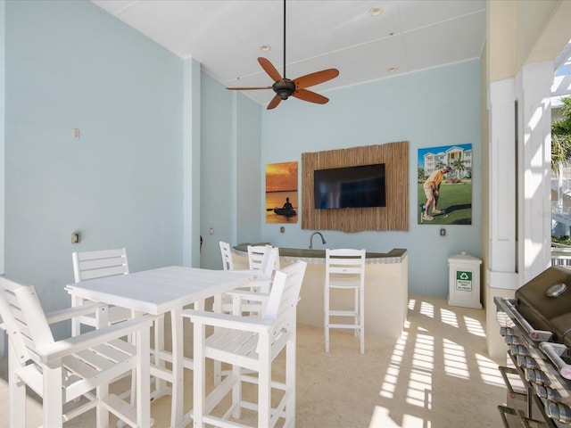 7840 34th Ave W Unit 303, Bradenton, FL 34209 - view of patio / terrace featuring ceiling fan and outdoor dining space