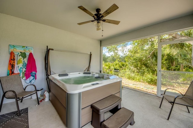 640 Encarnacion St, Punta Gorda, FL 33983 - exterior space featuring ceiling fan and light colored carpet