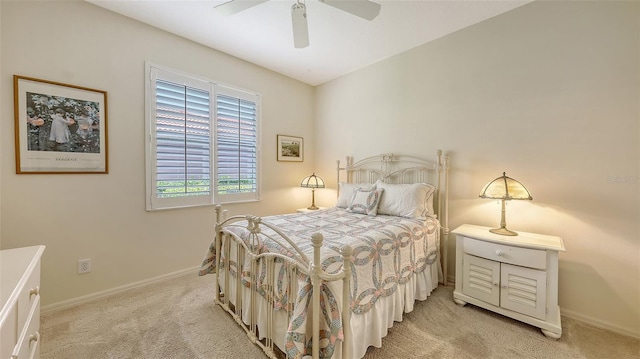 7012 Treymore Ct, Sarasota, FL 34243 - bedroom featuring light colored carpet and a ceiling fan
