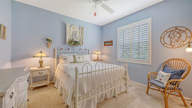 7012 Treymore Ct, Sarasota, FL 34243 - bedroom featuring carpet flooring and a ceiling fan