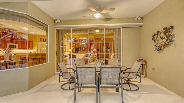 7012 Treymore Ct, Sarasota, FL 34243 - view of patio with a ceiling fan