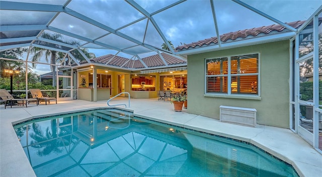 7012 Treymore Ct, Sarasota, FL 34243 - swimming pool with a patio area and a lanai