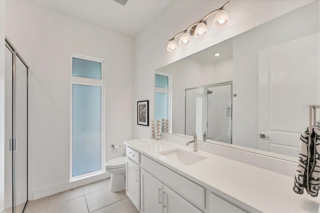 6028 Red Mangrove Ln, Bradenton, FL 34210 - full bath featuring a stall shower, vanity, and tile patterned floors