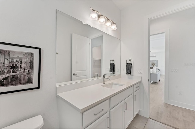 6028 Red Mangrove Ln, Bradenton, FL 34210 - bathroom featuring vanity and tile patterned flooring