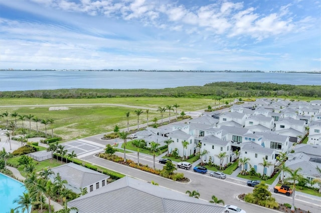 6028 Red Mangrove Ln, Bradenton, FL 34210 - aerial perspective of suburban area featuring a nearby body of water