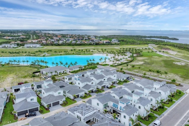6028 Red Mangrove Ln, Bradenton, FL 34210 - aerial view of residential area featuring a large body of water