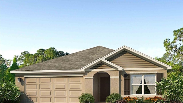 12071 Mountain Island Trl, Parrish, FL 34219 - view of front of home featuring an attached garage, driveway, and a shingled roof