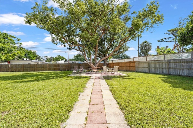 409 Archibald Ave, Sarasota, FL 34243 - fenced backyard with a patio area