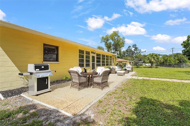 409 Archibald Ave, Sarasota, FL 34243 - view of patio with grilling area and an outdoor living space