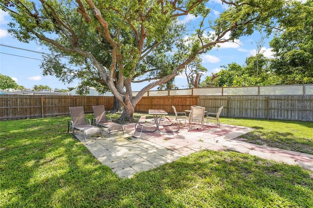 409 Archibald Ave, Sarasota, FL 34243 - fenced backyard with a patio