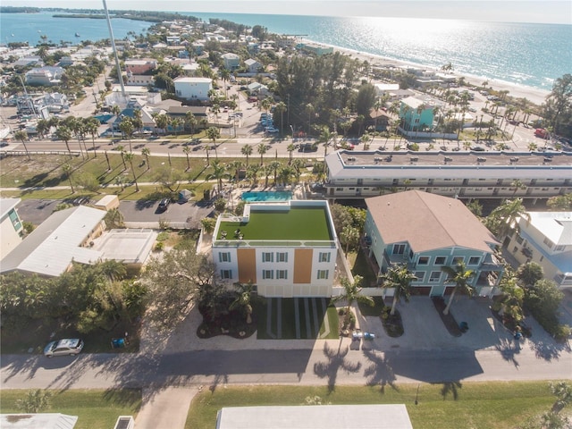 111 6th St N, Bradenton Beach, FL 34217 - aerial perspective of suburban area featuring a nearby body of water