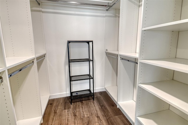 4325 Gulf Of Mexico Dr Unit 204, Longboat Key, FL 34228 - walk in closet with dark wood-style flooring