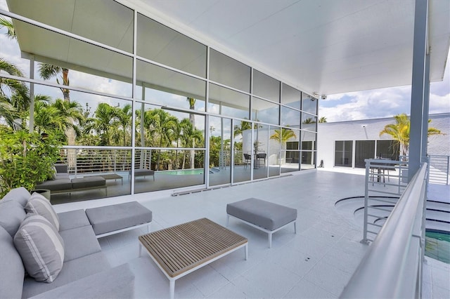 1168 Westway Dr, Sarasota, FL 34236 - view of swimming pool with a patio and an outdoor living space